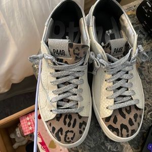 P4448 sneakers, great condition leopard and white gently worn
